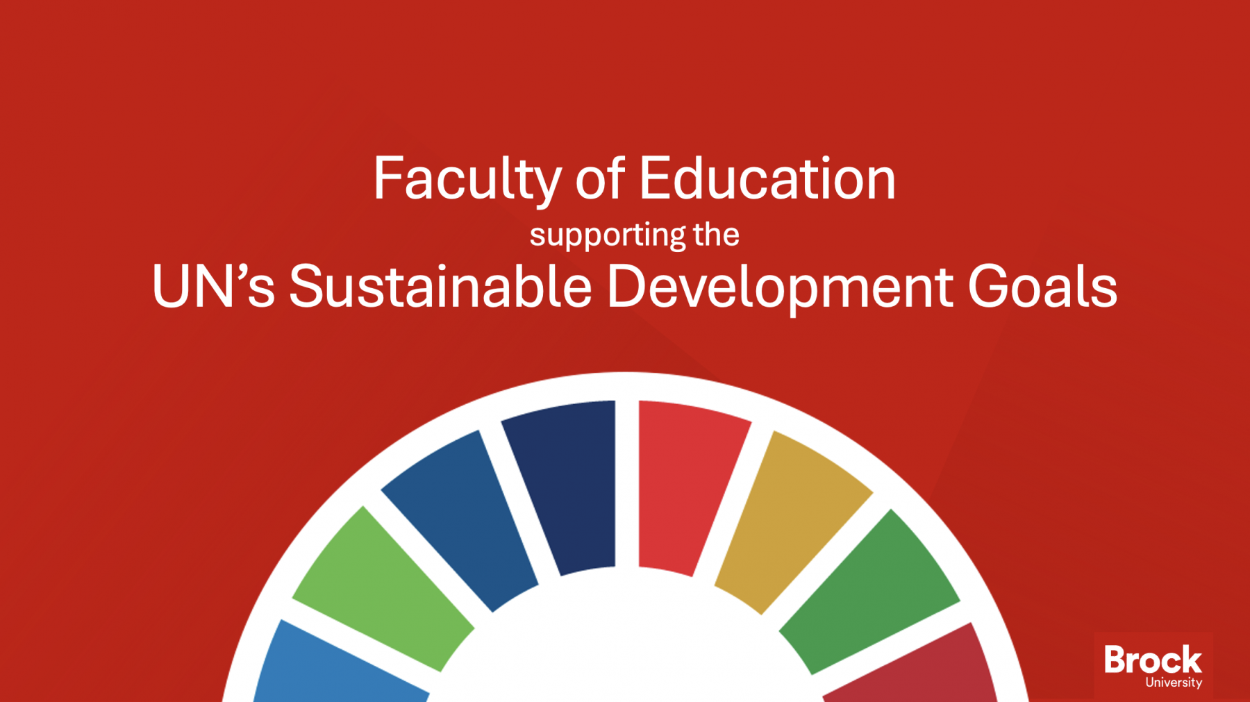Faculty of Education support for UN's sustainability poster
